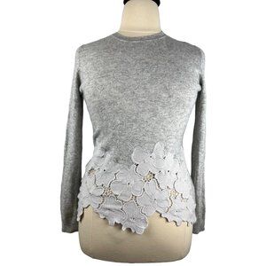 Cottage Lace Ted Baker London Gray Cashmere/Merino Blend Sweater, Women’s 2